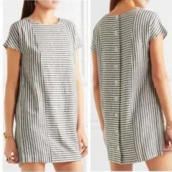 Madewell Dresses & Skirts - Madewell Black and White Sheath Dress with Cap Dolman Sleeves